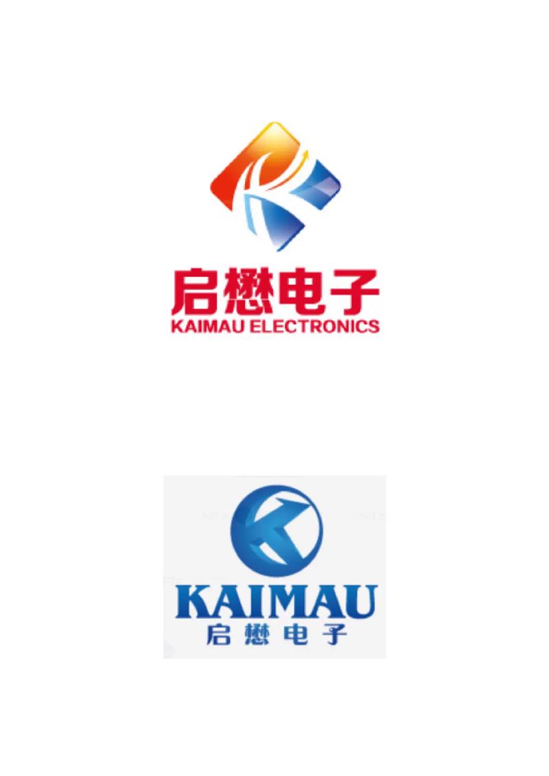 电子科技公司企业商标标志logo设计.蓝橙几何线条交织,圆形